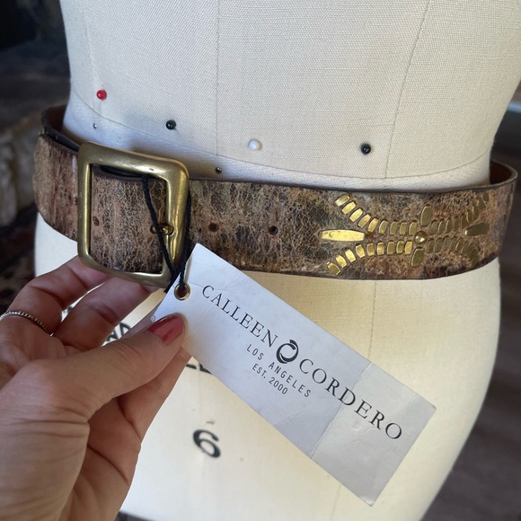 Calleen Cordero leather belt size 32 - Picture 3 of 12
